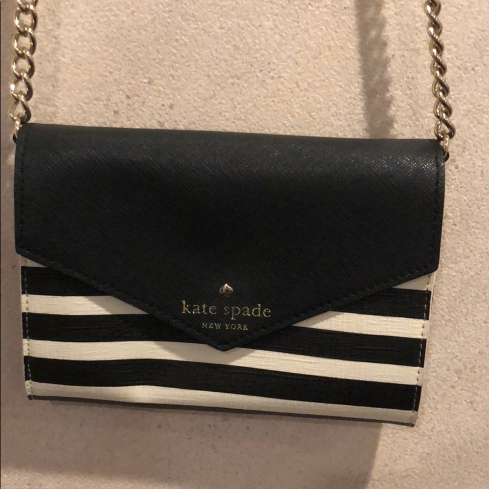 Kate Spade Black & White Leather Crossbody